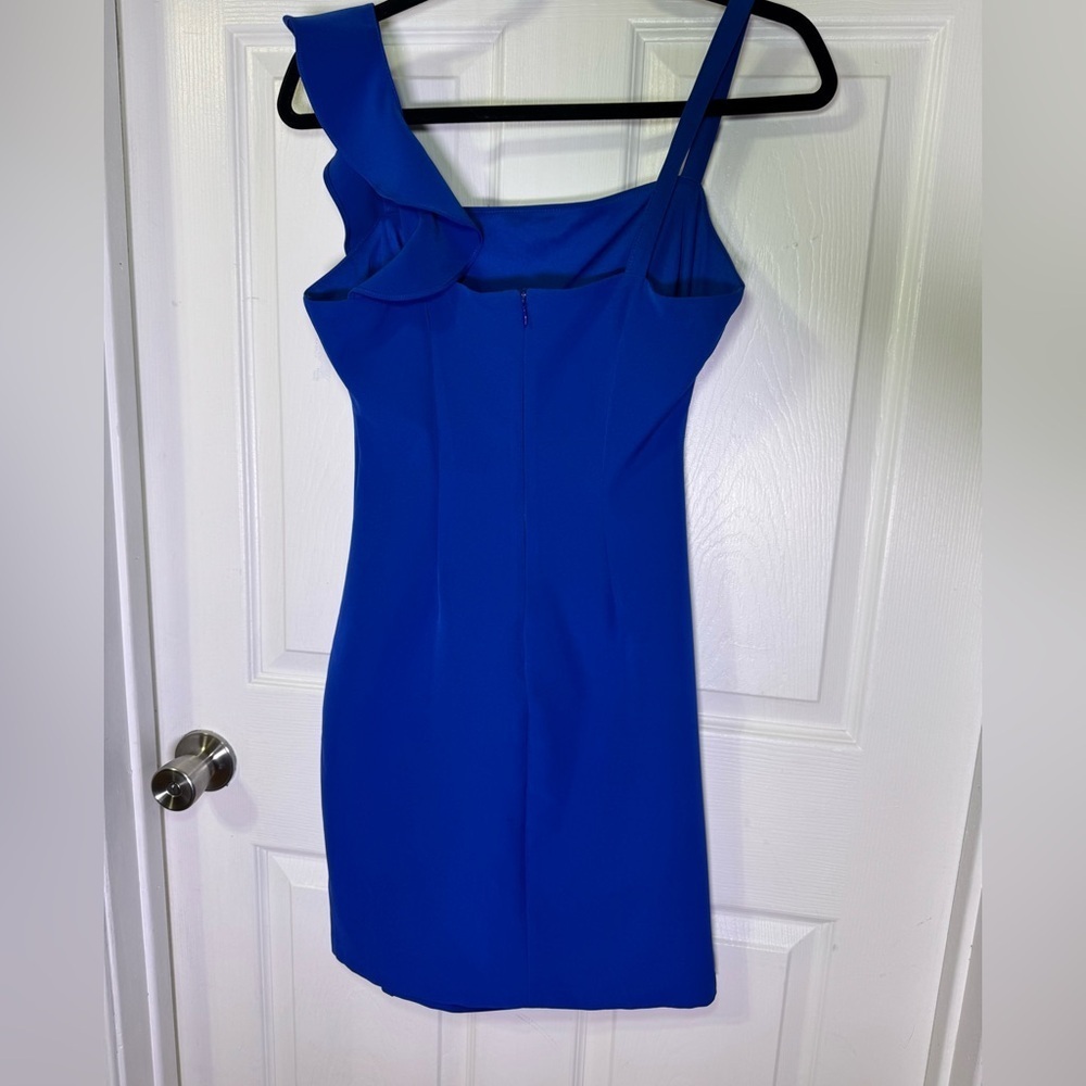Guess Royal Blue Ruffle Mini Dress - Picture 5 of 8